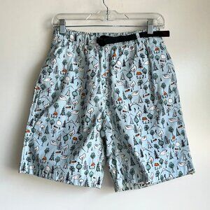 GRAMICCI Jonas Claesson Blue Printed Cotton Belted Shorts US Men’s Small ~EUC